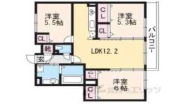 サンシャインガーデン嵯峨嵐山Ｂ棟間取り図面