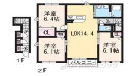 シャーメゾン北畠B間取り図面