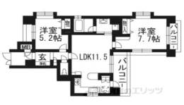 グラビスコート三条堺町間取り図面