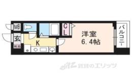 エイペックス京都新京極　１間取り図面