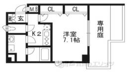 アスヴェル京都東寺前２間取り図面