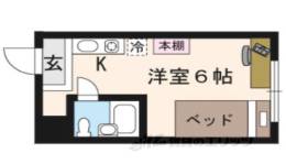 マイデスク下鴨(家具付)間取り図面
