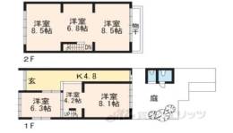 大将軍坂田町3-1貸家間取り図面