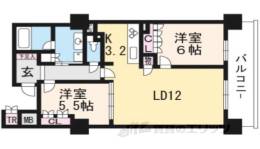 プラウドタワー大津間取り図面