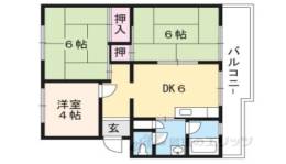 湖南コーポクライノ１間取り図面