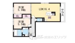 クレアシオンコートＢ間取り図面