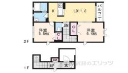シャーメゾンやまぶきＢ棟間取り図面