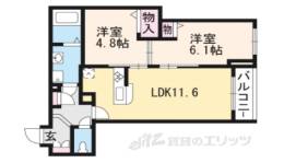 シャーメゾン花屋町間取り図面