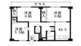 ビレッジハウス城陽2号棟間取り図面
