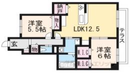 ヘーベルメゾン瀬田２間取り図面
