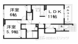 プラシード嵯峨２間取り図面