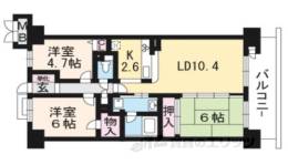 サンシティ西京極みどりの街弐番館1117間取り図面