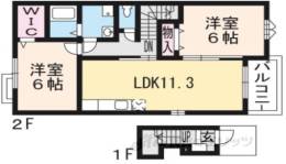 ＠三雲Ｂ間取り図面