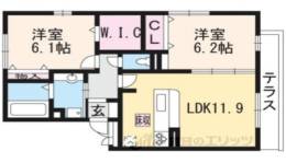 Ｍｅｒｃｉ大将軍２間取り図面