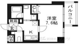 べラジオ五条堀川２間取り図面