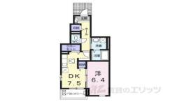 ベストウォールアヅチ２間取り図面