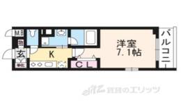 ベラジオ堀川今出川２間取り図面