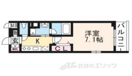 ベラジオ堀川今出川２間取り図面