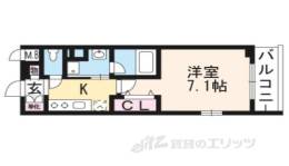 ベラジオ堀川今出川２間取り図面