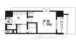 べラジオ京都西院ウエストシティ２間取り図面