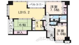 イトーピア御池通1003号室間取り図面