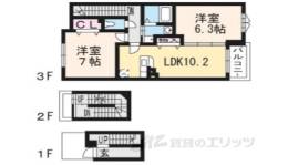 デン・プリシャイン１間取り図面