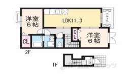 クレール聖徳Ａ間取り図面