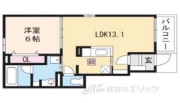 メディカル・中小路南１間取り図面