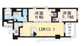 デュオヒルズ京都室町通　鯉山町間取り図面