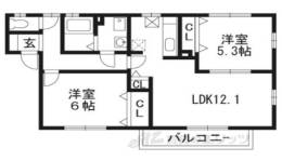 レシェンテ茨木　Ｃ棟間取り図面