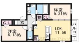 メゾン・ド・フルール間取り図面
