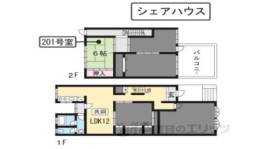 SHARE HOUSE AMINIF 京都銀閣寺間取り図面