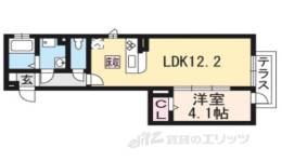 プレジール二条城東間取り図面