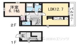 プレジール二条城東間取り図面