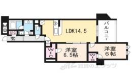 ライオンズ京都御所南室町通305号室間取り図面