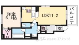 グリーン琥珀近江２間取り図面
