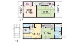 東野百拍子町46-15貸家間取り図面