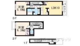 アマルフィ近江八幡１間取り図面