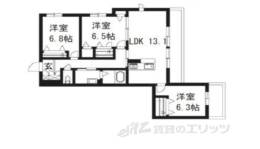 アンソレイエ桂川間取り図面