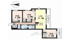 アンソレイエ桂川間取り図面