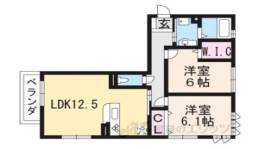 カルムメゾン　アンソレイェ２間取り図面