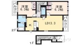シャーメゾンサライ１間取り図面