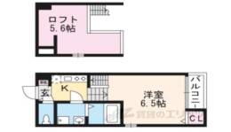 ﾊｰﾓﾆｰﾃﾗｽ深草大亀谷西寺町間取り図面