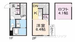 ﾊｰﾓﾆｰﾃﾗｽ深草大亀谷西寺町間取り図面