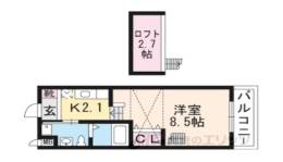 エルミナコート八日市２間取り図面