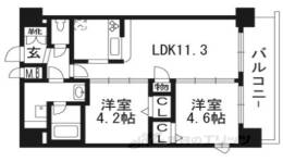 プレサンスTHE KYOTO華苑間取り図面