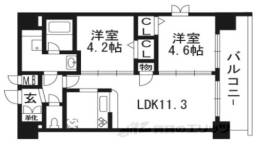 プレサンスTHE KYOTO華苑間取り図面