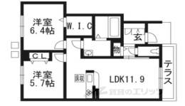Ｇｒａｄｉｔｏ相楽Ａ棟間取り図面