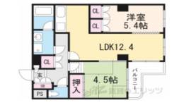 バッハレジデンス高槻１間取り図面