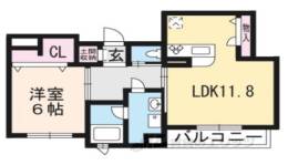 シャーメゾン千本六軒町間取り図面